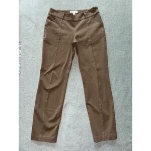 Sundance Catalog Womens Pants Brown The Most Fabulous Ankle Pant Side Zip Sz 6‎